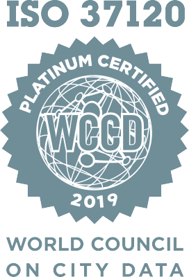 ISO 37120 Platinum Certified 2019 World Council on City Data logo