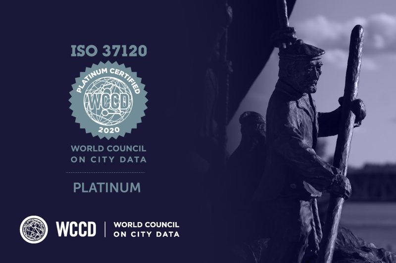 ISO 37120; Platinum Certified 2020; World Council on City Data Logo