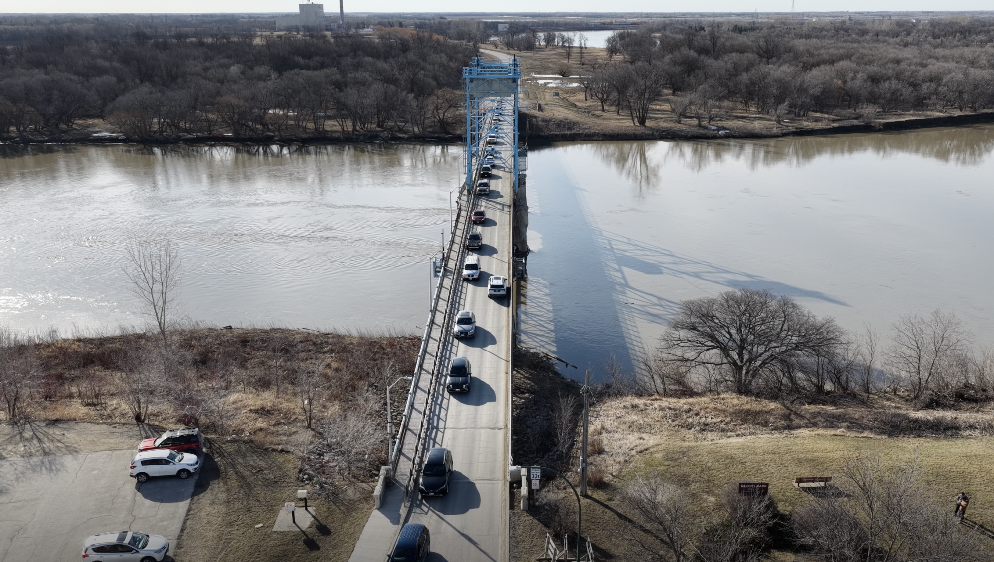 Cars Entering Selkirk Aerial 6